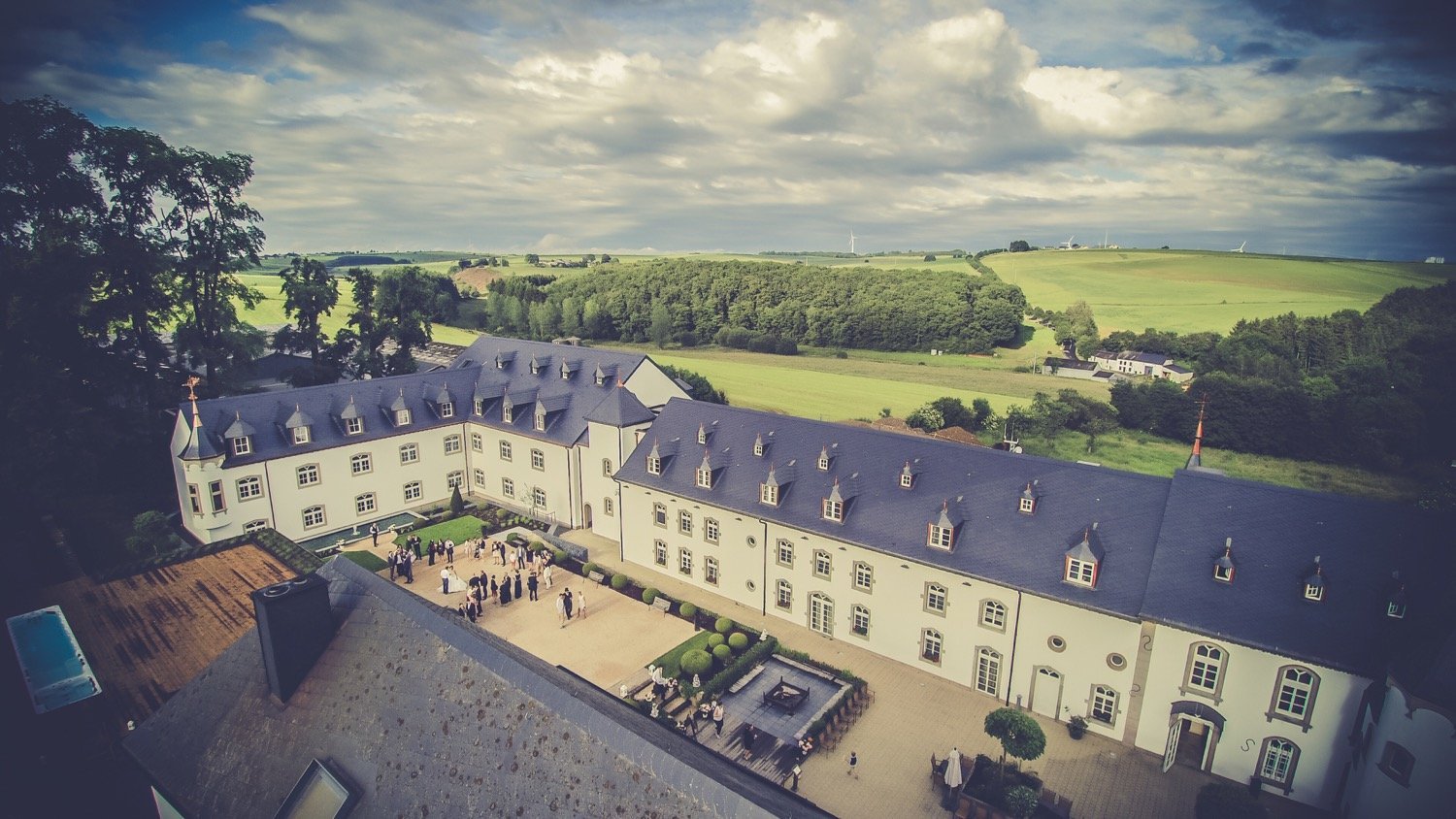 Chateau Urspelt – aerial view Chateau Urspelt - aerial view